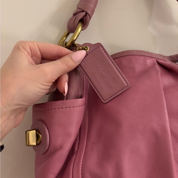Vintage Coach Parker Hobo Leather Purse Bag in Soft Pink - Picture 6 of 9